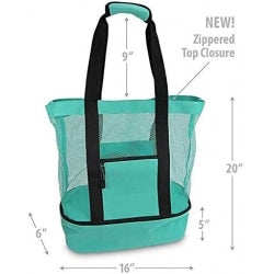 Waterproof Beach Bag With Cooler Compartment - Beach Bags Waterproof Sandproof For Women, Pool Bag & Beach Tote Bag